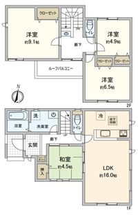 広島西区己斐大迫1丁目 間取図(平面図)