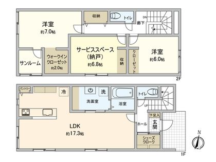 己斐大迫1丁目 間取図(平面図)