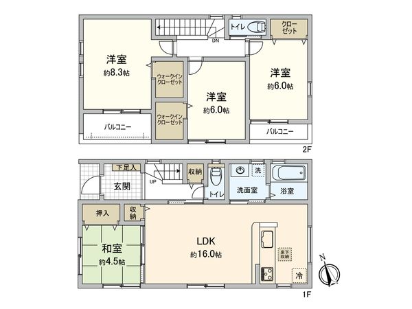 南観音8丁目 間取図(平面図) 間取図(平面図)