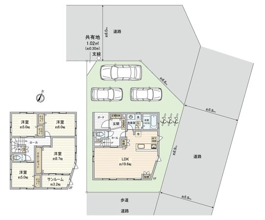 カーサ・ヴェルディ亀崎4丁目 間取図(平面図) カーサ・ヴェルディ亀崎4丁目 間取図(平面図)