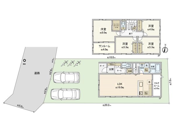 カーサ・ヴェルディ高須4丁目 間取図(平面図) カーサ・ヴェルディ高須4丁目 間取図(平面図)