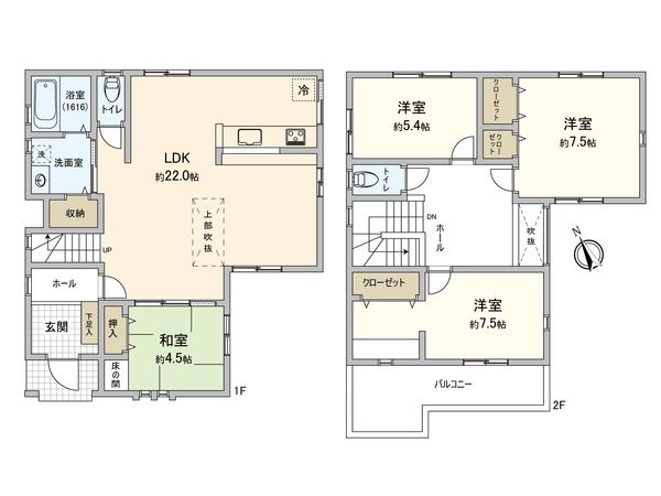 江波南2丁目 間取図(平面図)