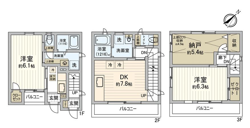江波西一丁目 戸建 間取図(平面図)