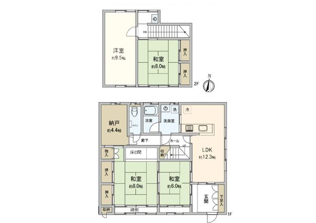 己斐大迫2丁目 戸建 間取図(平面図) 己斐大迫2丁目 戸建 間取図(平面図)
