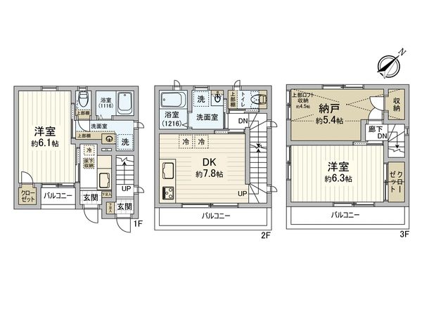江波西一丁目 戸建 間取図(平面図)