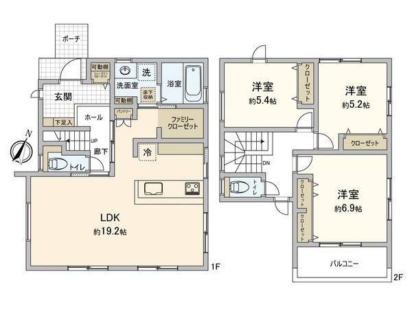 コンツェルトスクエア己斐上3丁目 間取図(平面図) コンツェルトスクエア己斐上3丁目 間取図(平面図)