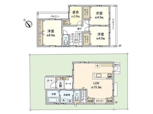 己斐上五丁目 新築A棟 間取図(平面図) 己斐上五丁目 新築A棟 間取図(平面図)