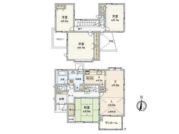 高須台二丁目 戸建 間取図(平面図)