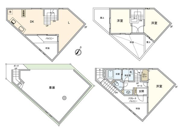 庚午中三丁目 戸建 間取図(平面図) 庚午中三丁目 戸建 間取図(平面図)