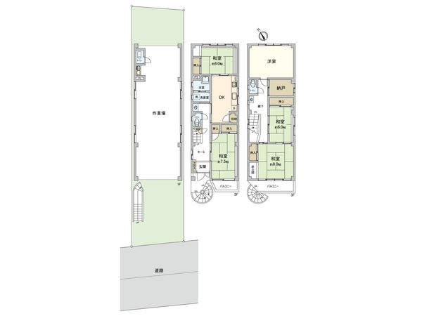 横川新町 戸建 間取図(平面図) 横川新町 戸建 間取図(平面図)