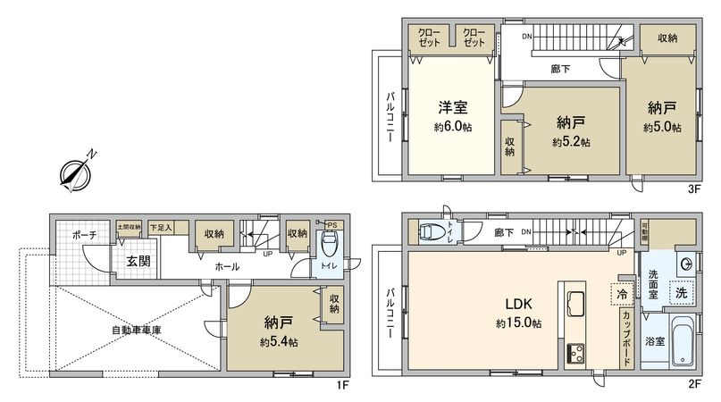 高須2丁目 新築戸建 間取図(平面図) 高須2丁目 新築戸建 間取図(平面図)