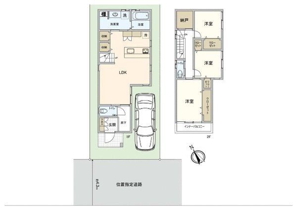 南観音町 戸建 間取図(平面図) 南観音町 戸建 間取図(平面図)