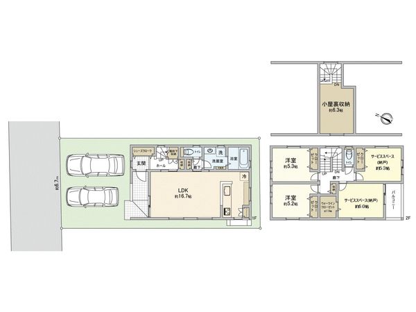 東霞町 新築 間取図(平面図) 東霞町 新築 間取図(平面図)