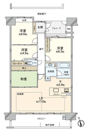 ディアメゾン江波南マリンコート 間取図(平面図) 間取図(平面図)
