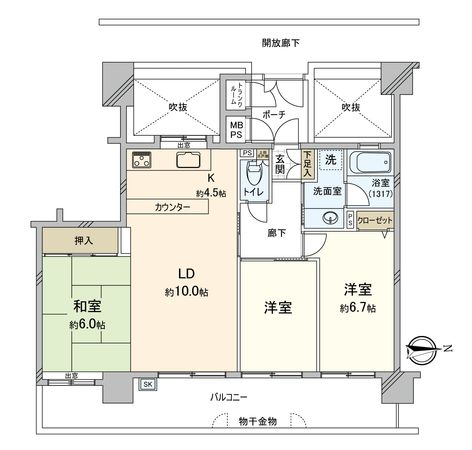 サンシティ中須 間取図(平面図) サンシティ中須 間取図(平面図)