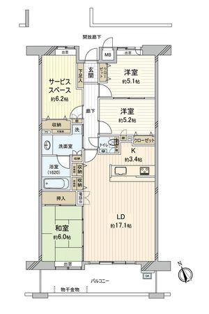 フローレンス楠木グランドアーク 間取図(平面図) フローレンス楠木グランドアーク 間取図(平面図)