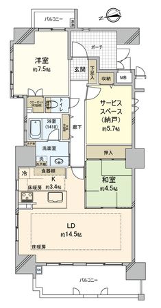 ウイング駅前大通り中央 間取図(平面図) 間取図(平面図)