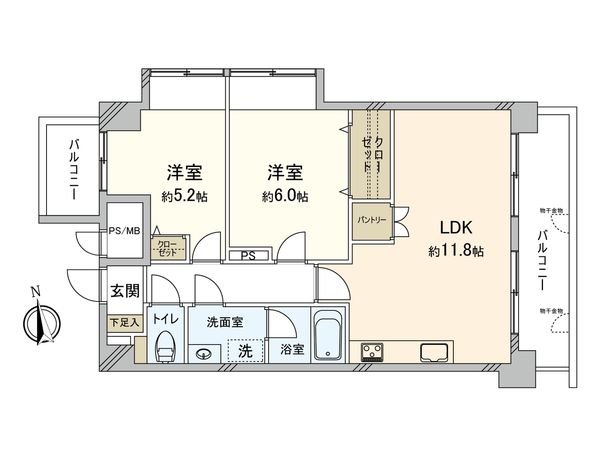 ダイアパレス榎町公園 間取図(平面図) 間取図(平面図)