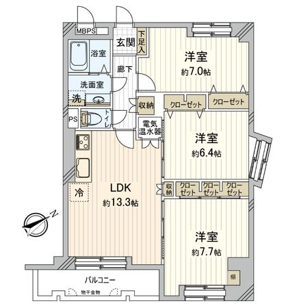 横川コーポラス 間取図(平面図)