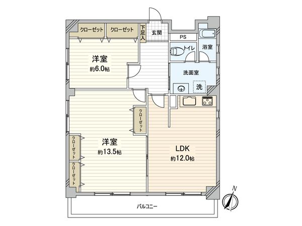藤和緑大橋コープ 間取図(平面図) 藤和緑大橋コープ 間取図(平面図)
