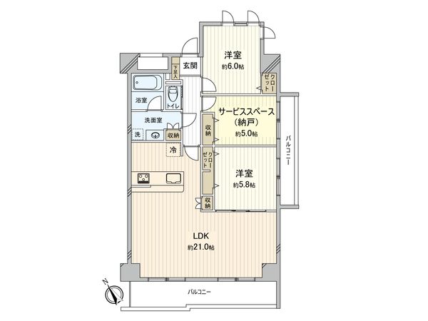 エバーグリーン江波山 間取図(平面図) 間取図(平面図)