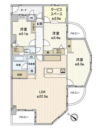 ジェイシティ高須翠江館 間取図(平面図)
