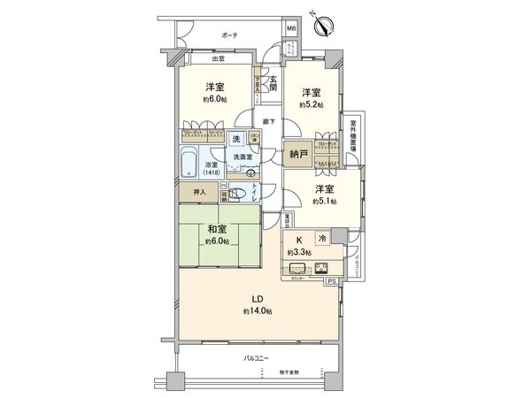 庚午中二丁目パーク・ホームズ 間取図(平面図) 庚午中二丁目パーク・ホームズ 間取図(平面図)