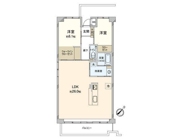 己斐本町CO-OPマンション 間取図