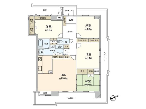藤和舟入ハイタウン 間取図(平面図) 藤和舟入ハイタウン 間取図(平面図)