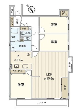 パークハイム庚午中 間取図(平面図) パークハイム庚午中 間取図(平面図)