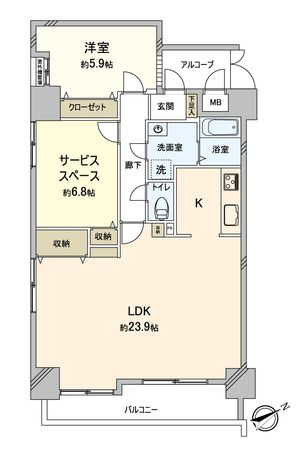 藤和舟入中町ハイタウン 間取図(平面図)