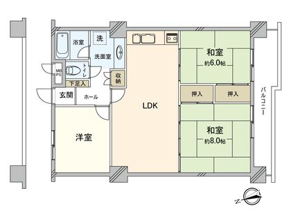 カルチェ・ヴェール 間取図(平面図)