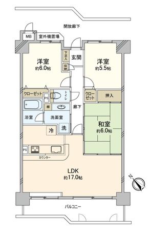 シャルマン古江 間取図(平面図) シャルマン古江 間取図(平面図)