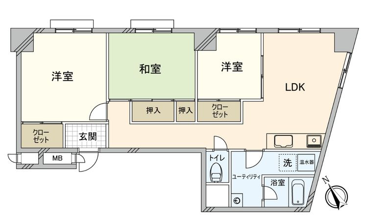 舟入川口コータース 間取図(平面図) 舟入川口コータース 間取図(平面図)