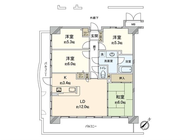 藤和ハイタウン大州 間取図(平面図) 藤和ハイタウン大州 間取図(平面図)