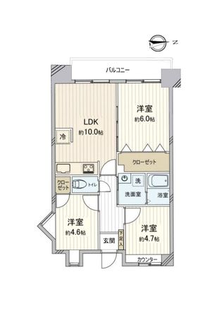 サニーハイム舟入 間取図(平面図) サニーハイム舟入 間取図(平面図)