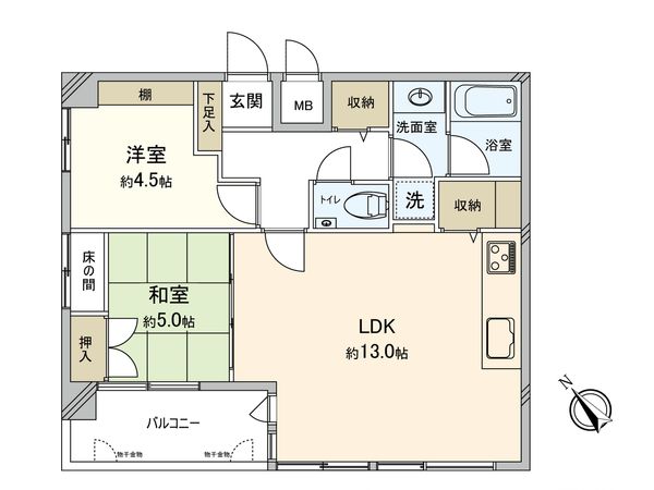 ダイアパレス庚午中 間取図(平面図) ダイアパレス庚午中 間取図(平面図)