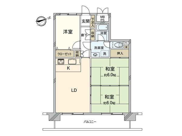 藤和シティコープ舟入 間取図(平面図) 藤和シティコープ舟入 間取図(平面図)