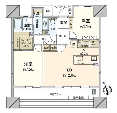パークホームズ白島城北ミッドレジデンス 間取図(平面図) パークホームズ白島城北ミッドレジデンス 間取図(平面図)