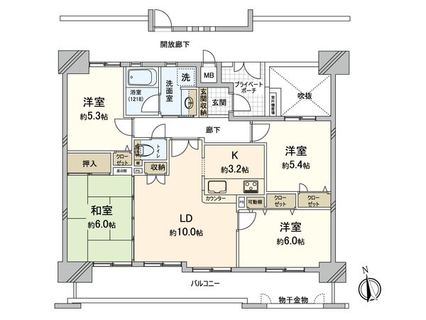 グランドメゾン庚午中 間取図(平面図) グランドメゾン庚午中 間取図(平面図)
