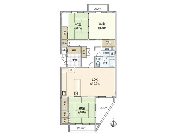鈴が峰第3住宅 間取図(平面図)
