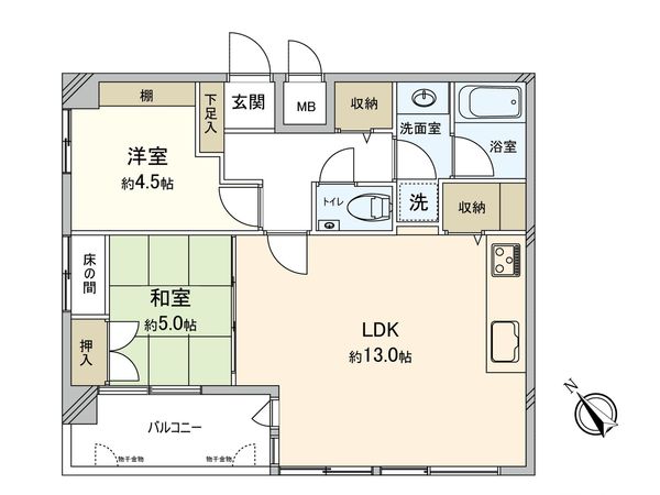 ダイアパレス庚午中 間取図(平面図) ダイアパレス庚午中 間取図(平面図)