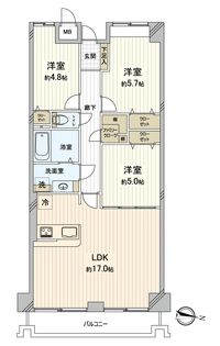 コスモ三滝本町 間取図(平面図)