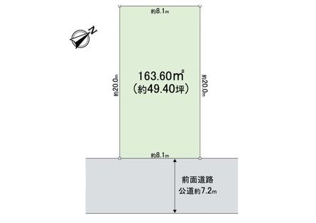 北20条西15丁目 土地①号地 区画図