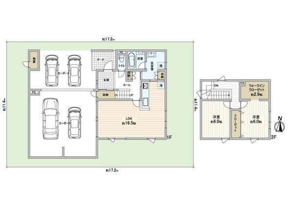 南14条西17丁目 戸建 間取図(平面図) 南14条西17丁目 戸建 間取図(平面図)