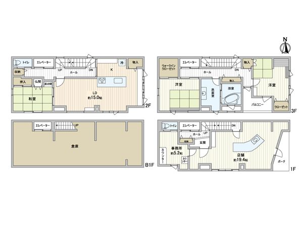 南6条西15丁目 戸建 間取図(平面図) 南6条西15丁目 戸建 間取図(平面図)