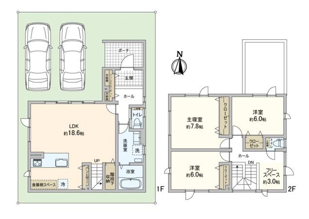 南11条西17丁目 新築戸建1号地 間取図(平面図)