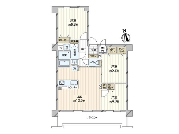 朝日プラザ南16条 間取図(平面図)