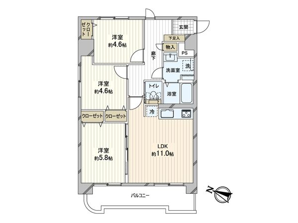 ダイアパレス北5条第2 間取図(平面図) 間取図(平面図)