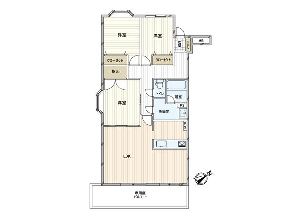 クリオ伏見2番館 間取図(平面図) クリオ伏見2番館 間取図(平面図)